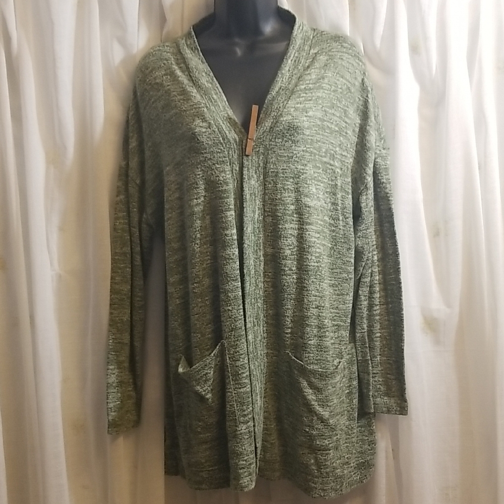 Green Women's Cardigan Sweater